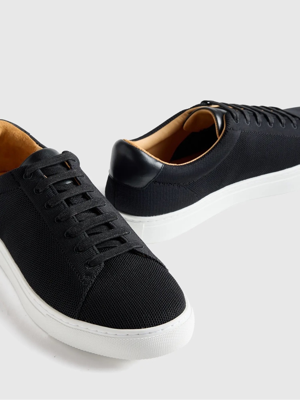 Like New Quince Men's Recycled Knit Everyday Sneakers - Black, 10